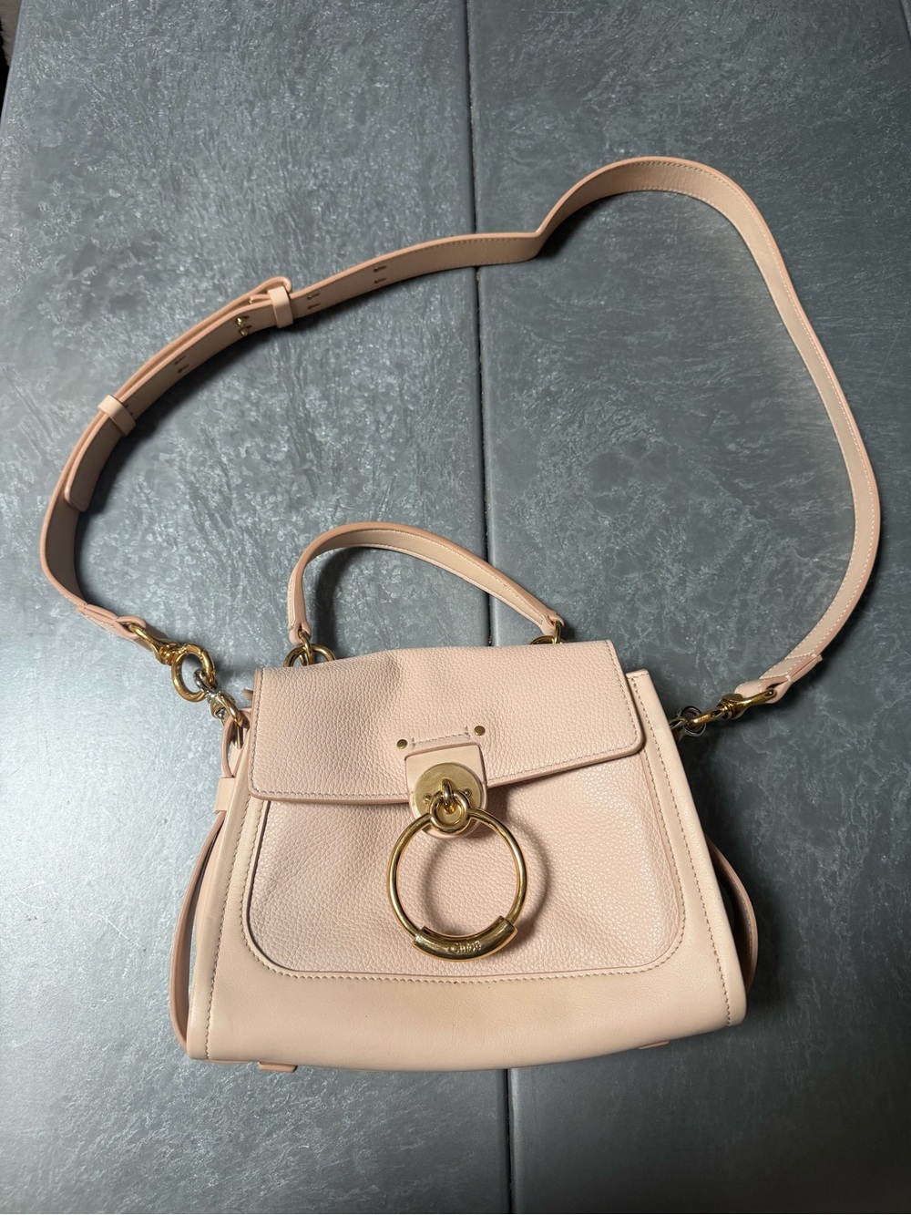Chloe Mini Tess Day Bag in Motty Grey
